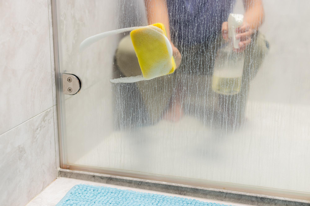 soap scum hard water, hard water bathroom stains, Austin soap scum